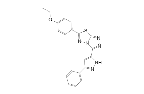 6-(4-ethoxyphenyl)-3-(3-phenyl-1H-pyrazol-5-yl)[1,2,4]triazolo[3,4-b][1,3,4]thiadiazole