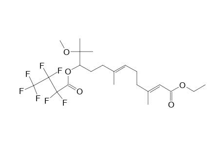 Ethyl 10-(heptafluorobutyryloxy)-11-methoxy-3,7,11-trimethyl-2,6-dodecadienoate