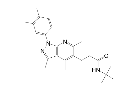 1H-pyrazolo[3,4-b]pyridine-5-propanamide, N-(1,1-dimethylethyl)-1-(3,4-dimethylphenyl)-3,4,6-trimethyl-