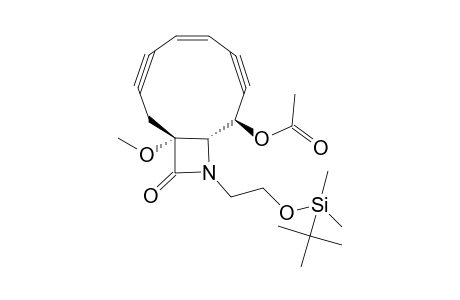 (1R*,9R*,10S*,Z)-9-Acetoxy-11-[2-(tert-butyldimethylsilyloxy)ethyl]-1-methoxy-11-azabicyclo[8.2.0]dodec-5-ene-3,7-diyne-12-one