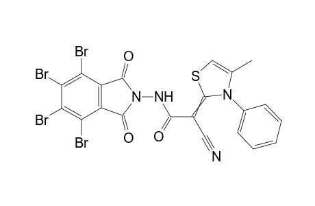 2-Cyano-2-(4-methyl-3-phenylthiazol-2(3H)-ylidene)-N-(4,5,6,7-tetrabromo-1,3-dioxoisoindolin-2-yl)acetamide