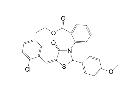 2-[5-(2-chloro-benzylidene)-2-(4-methoxy-phenyl)-4-oxo-thiazolidin-3-yl]-benzoic acid ethyl ester