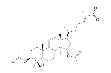 (E,6R)-6-[(3S,5R,10S,13R,14R,15S,17R)-3,15-diacetyloxy-4,4,10,13,14-pentamethyl-2,3,5,6,12,15,16,17-octahydro-1H-cyclopenta[a]phenanthren-17-yl]-2-methylhept-2-enoic acid