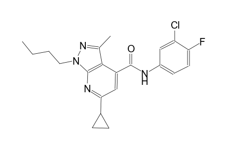 1-butyl-N-(3-chloro-4-fluorophenyl)-6-cyclopropyl-3-methyl-1H-pyrazolo[3,4-b]pyridine-4-carboxamide