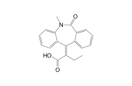 5,6-Dihydro-11H-5-methyl-11-(.alpha.-ethyl)-(hydroxycarbonyl)methylene-dibenzo[b,e]azepin-6-one