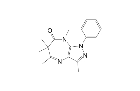 3,5,6,6,8-pentamethyl-1-phenyl-7-pyrazolo[3,4-b][1,4]diazepinone