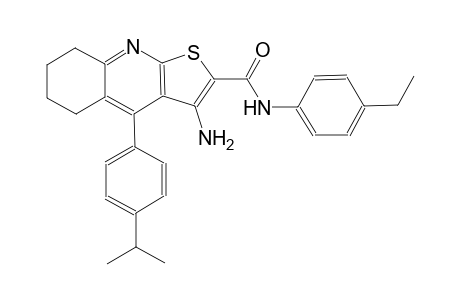 thieno[2,3-b]quinoline-2-carboxamide, 3-amino-N-(4-ethylphenyl)-5,6,7,8-tetrahydro-4-[4-(1-methylethyl)phenyl]-