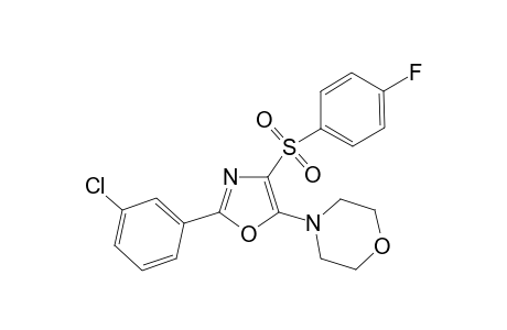 4-[2-(3-chlorophenyl)-4-[(4-fluorobenzene)sulfonyl]-1,3-oxazol-5-yl]morpholine