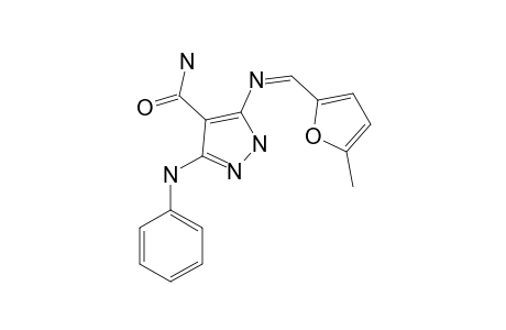 5-[[(5-METHYLFURAN-2-YL)-METHYLIDENE]-AMINO]-3-(PHENYLAMINO)-1H-PYRAZOLE-4-CARBOXAMIDE