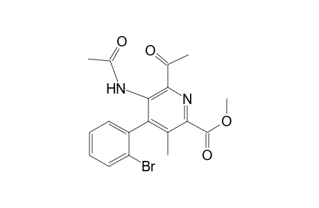 2-Pyridinecarboxylic acid, 6-acetyl-5-(acetylamino)-4-(2-bromophenyl)-3-methyl-, methyl ester