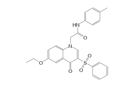 1-quinolineacetamide, 6-ethoxy-1,4-dihydro-N-(4-methylphenyl)-4-oxo-3-(phenylsulfonyl)-