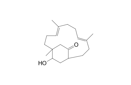 (1SR,4E,8E,12RS,15SR)-15-Hydroxy-1,5,9-trimethyl-14-oxobicyclo[10.2.2]hexadeca-4,8-diene-13-one