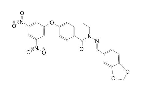 N'-[(E)-1,3-benzodioxol-5-ylmethylidene]-4-(3,5-dinitrophenoxy)-N-ethylbenzohydrazide