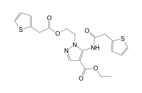 1H-pyrazole-4-carboxylic acid, 5-[(2-thienylacetyl)amino]-1-[2-[(2-thienylacetyl)oxy]ethyl]-, ethyl ester