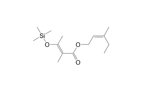 2-Butenoic acid, 2-methyl-3-[(trimethylsilyl)oxy]-, 3-methyl-2-pentenyl ester, (E,Z)-