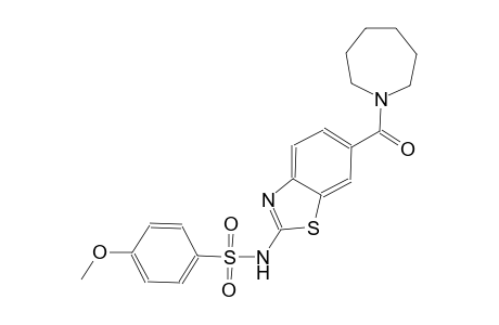 benzenesulfonamide, N-[6-[(hexahydro-1H-azepin-1-yl)carbonyl]-2-benzothiazolyl]-4-methoxy-