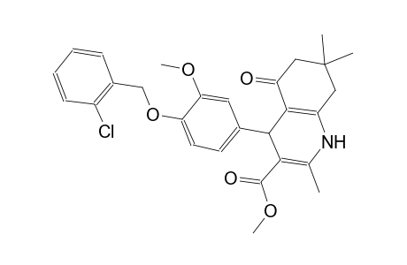 methyl 4-{4-[(2-chlorobenzyl)oxy]-3-methoxyphenyl}-2,7,7-trimethyl-5-oxo-1,4,5,6,7,8-hexahydro-3-quinolinecarboxylate