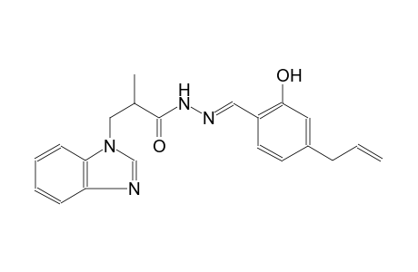 N'-[(E)-(4-allyl-2-hydroxyphenyl)methylidene]-3-(1H-benzimidazol-1-yl)-2-methylpropanohydrazide