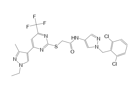 N-[1-(2,6-dichlorobenzyl)-1H-pyrazol-4-yl]-2-{[4-(1-ethyl-3-methyl-1H-pyrazol-4-yl)-6-(trifluoromethyl)-2-pyrimidinyl]sulfanyl}acetamide