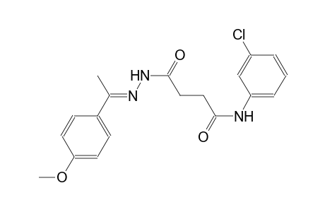 N-(3-chlorophenyl)-4-{(2E)-2-[1-(4-methoxyphenyl)ethylidene]hydrazino}-4-oxobutanamide