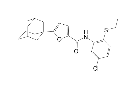 2-Furancarboxamide, N-[5-chloro-2-(ethylthio)phenyl]-5-tricyclo[3.3.1.1(3,7)]dec-1-yl-