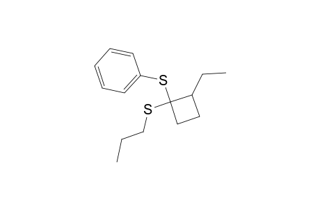 ([2-Ethyl-1-(propylsulfanyl)cyclobutyl]sulfanyl)benzene