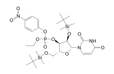 2',5'-Di(tert-butyldimethylsilyl)-3'-(ethyl 4-nitrophenylphosphate)uridine