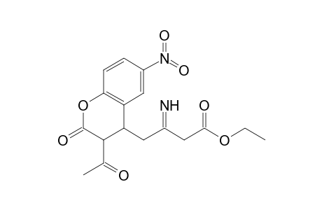 3-Acetyl-4-[2'-imino-3'-(ethoxycarbonyl)propyl]-6-nitrochroman-2-one