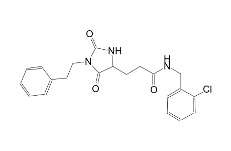 4-imidazolidinepropanamide, N-[(2-chlorophenyl)methyl]-2,5-dioxo-1-(2-phenylethyl)-, (4S)-