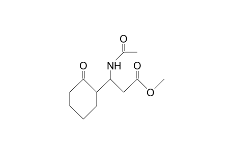 B-Acetamido-2-oxo-cyclohexanepropanoic acid, methyl ester
