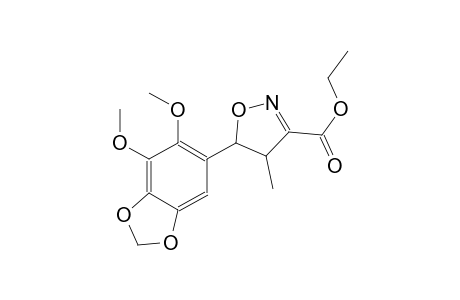 3-isoxazolecarboxylic acid, 5-(6,7-dimethoxy-1,3-benzodioxol-5-yl)-4,5-dihydro-4-methyl-, ethyl ester