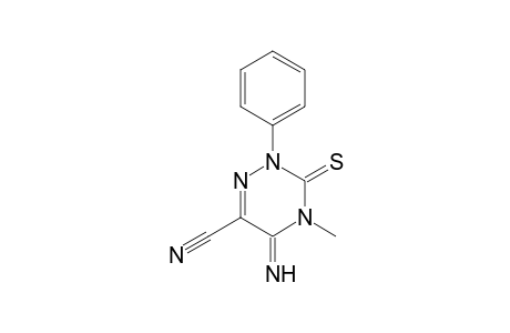1,2,4-Triazine-6-carbonitrile, 2,3,4,5-tetrahydro-5-imino-4-methyl-2-phenyl-3-thioxo-