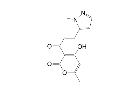 4-hydroxy-6-methyl-3-[(2E)-3-(1-methyl-1H-pyrazol-5-yl)-2-propenoyl]-2H-pyran-2-one
