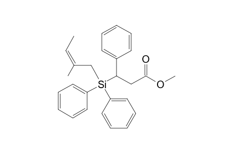3-[[(Z)-2-methylbut-2-enyl]-diphenyl-silyl]-3-phenyl-propionic acid methyl ester
