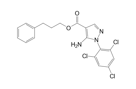 1H-Pyrazole-4-carboxylic acid, 5-amino-1-(2,4,6-trichlorophenyl)-, 3-phenylpropyl ester