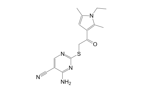5-pyrimidinecarbonitrile, 4-amino-2-[[2-(1-ethyl-2,5-dimethyl-1H-pyrrol-3-yl)-2-oxoethyl]thio]-