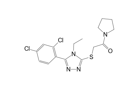 3-(2,4-dichlorophenyl)-4-ethyl-5-{[2-oxo-2-(1-pyrrolidinyl)ethyl]sulfanyl}-4H-1,2,4-triazole