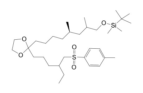 (5' R)-2-{8'-[(t-Butyldimethylsilyl)oxy]-5',7'-dimethyloctyl}-2-[(4"-(toluene-4-sulfonylmethyl)hexyl]-[1',3']-dioxolane