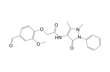N-(1,5-dimethyl-3-oxo-2-phenyl-2,3-dihydro-1H-pyrazol-4-yl)-2-(4-formyl-2-methoxyphenoxy)acetamide