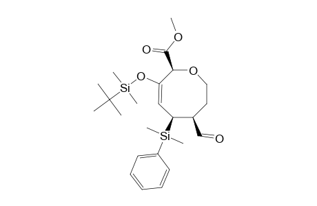 (2R*,5R*,6R*)-3-(TERT.-BUTYLDIMETHYLSILOXY)-5-(DIMETHYLPHENYLSILYL)-6-FORMYL-5,6,7,8-TETRAHYDRO-2H-OXOCINE-2-CARBOXYLIC-ACID-METHYLESTER