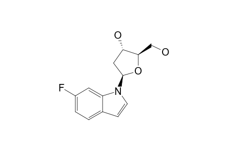 1-(2'DESOXY-BETA-D-ERYTHROPENTOFURANOSYL)-6-FLUOROINDOLE