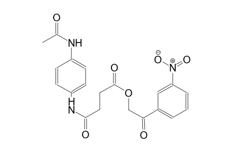 butanoic acid, 4-[[4-(acetylamino)phenyl]amino]-4-oxo-, 2-(3-nitrophenyl)-2-oxoethyl ester