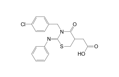2-[3-(p-Chlorobenzyl)-4-oxo-2-(phenylimino)-1,3-thiazinan-5-yl]-acetic Acid