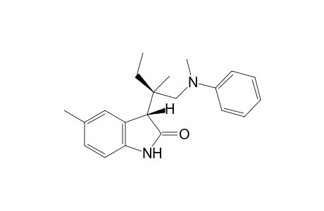 (3S,1'R)-5-Methyl-3-{2'-methyl-1'-[methyl(phenyl)amino]butan-2'-yl}indolin-2-one