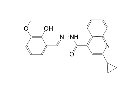 2-cyclopropyl-N'-[(E)-(2-hydroxy-3-methoxyphenyl)methylidene]-4-quinolinecarbohydrazide