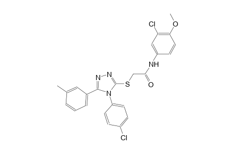 N-(3-chloro-4-methoxyphenyl)-2-{[4-(4-chlorophenyl)-5-(3-methylphenyl)-4H-1,2,4-triazol-3-yl]sulfanyl}acetamide