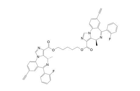 (4S,4'S)-Pentane-1,5-Diyl-Bis-(8-Ethynyl-6-(2-Fluorophenyl)-4-Methyl-4H-Benzo-[f]-Imidazo-[1,5-a]-[1,4]-Diazepine-3-Carboxylate)