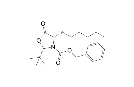 Phenylmethyl (2S,4S)-2-(1',1'-Dimethylethyl)-4-hexyl-5-oxo-3-oxazolidine-carboxylate