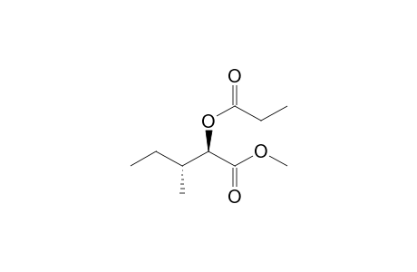 Methyl (2RS, 3RS)-3-methyl-2-(propanoyloxy)pentanoate