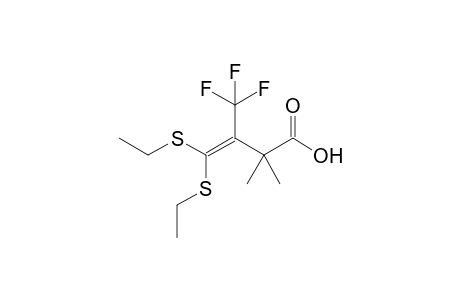 4,4-Bis(ethylsulfanyl)-3-trifluoromethyl-2,2-dimethylbut-3-enoic acid